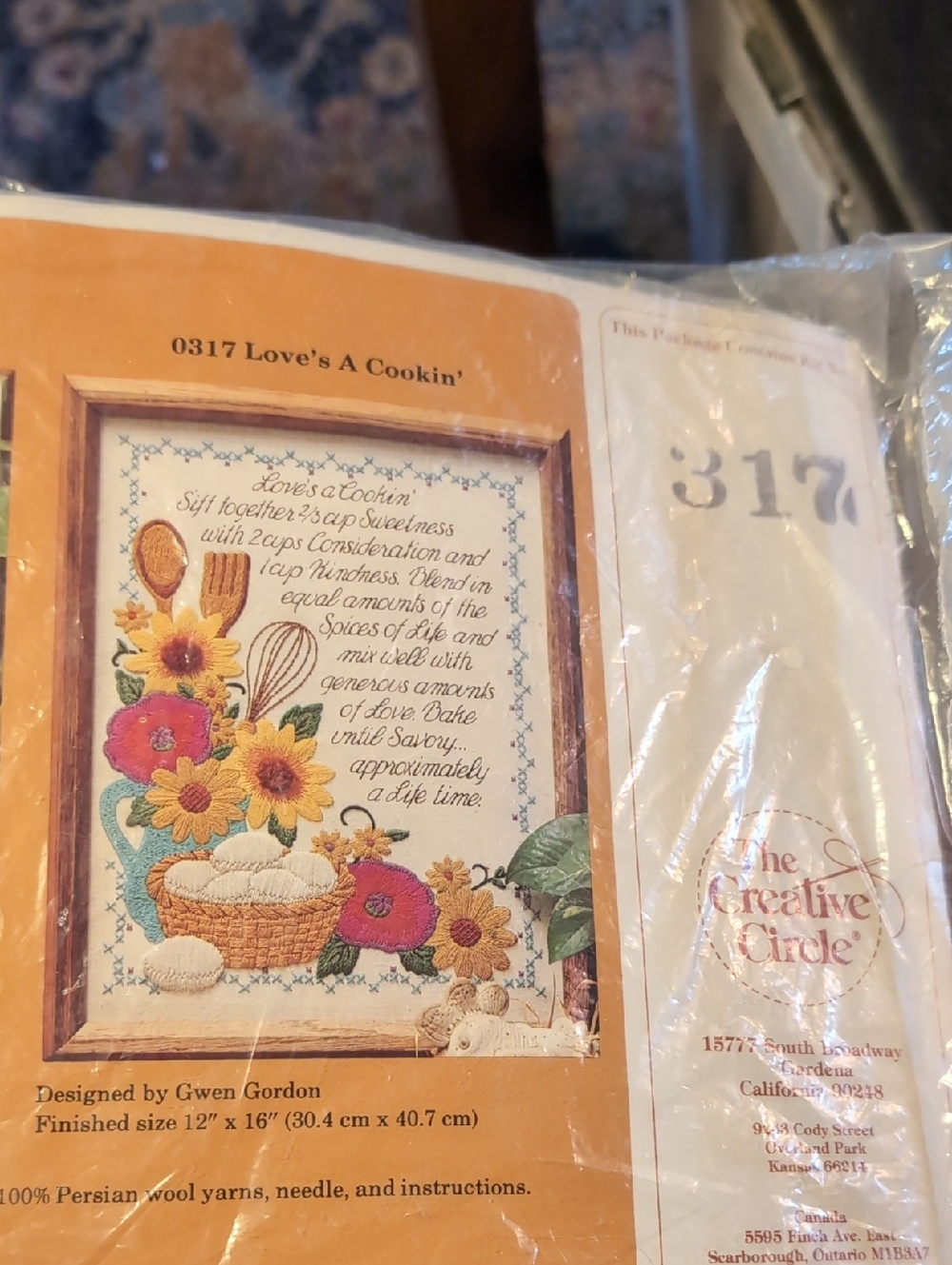 'Love's A Cookin'' Cross Stitch Kit - Multicolor